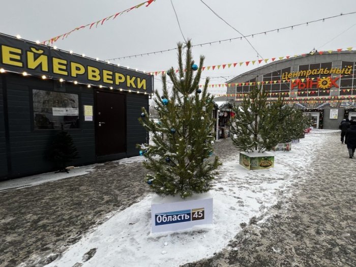 Настоящий парад ёлок на Центральном рынке